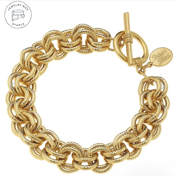 Susan Shaw Double Link Chain Bracelet - Picture 1 of 12
